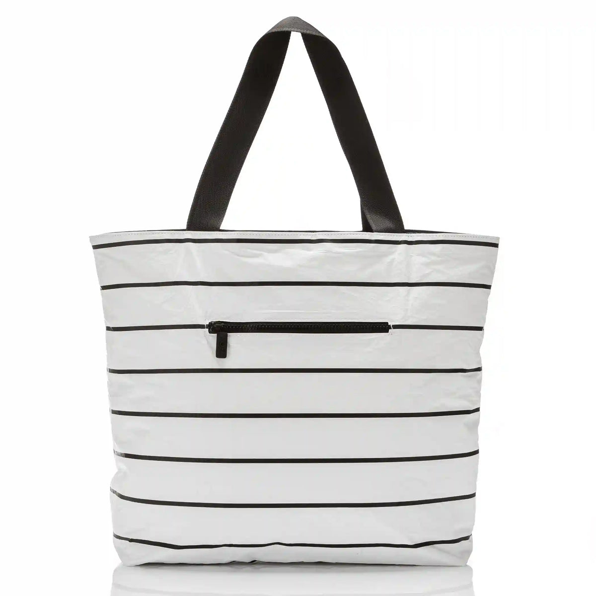 Pinstripe Day Tripper in Black on White