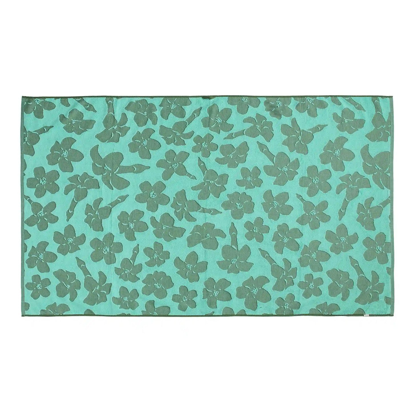 Puakenikeni Buds Beach Towel in Moss
