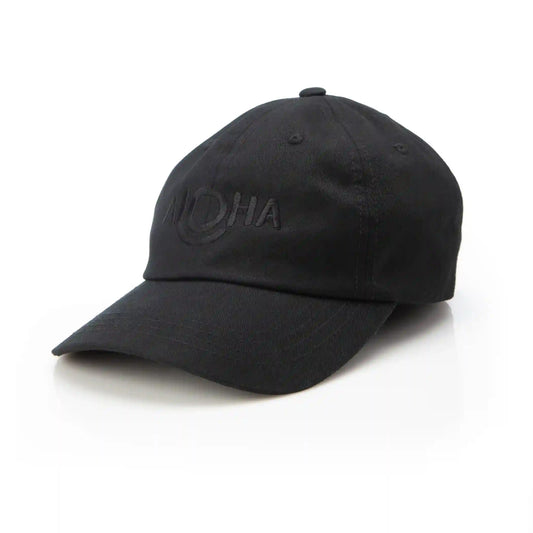 ALOHA Logo Dad Hat in Black