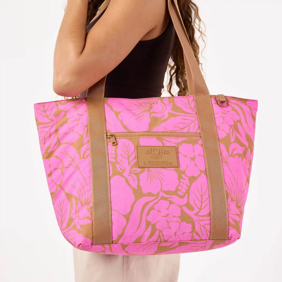 Heipua Keep It Light Zipper Tote in Neon Pink