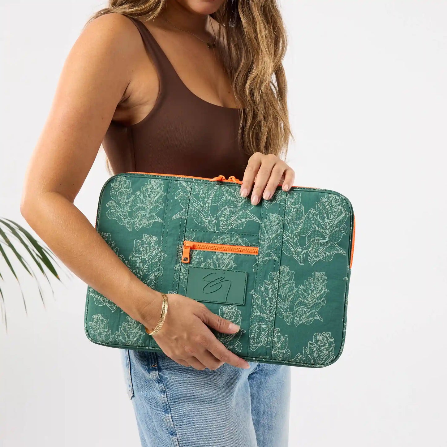 Leiha'a'akolea 16 Inch Keep It Light Laptop Case in Mauka by Sig Zane