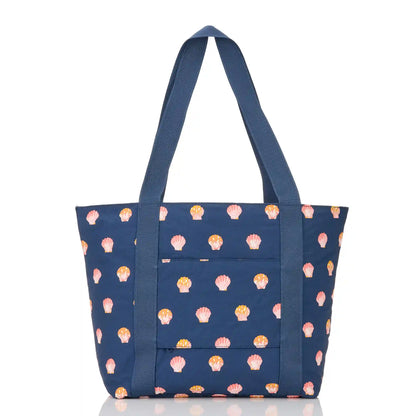 Sunny Dots Keep It Light Zipper Tote in Neptune