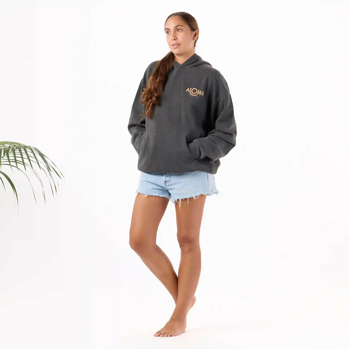 ALOHA Hoodie | Original ALOHA - Toffee on Black / SM