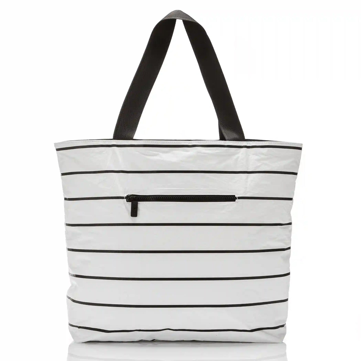 Pinstripe Day Tripper in Black on White