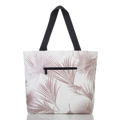 Shop ALOHA Collection Day Tripper Tote Bag | Rose Gold Day Palms