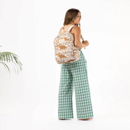Textile Cone Keep It Light Backpack in Brown Sugar