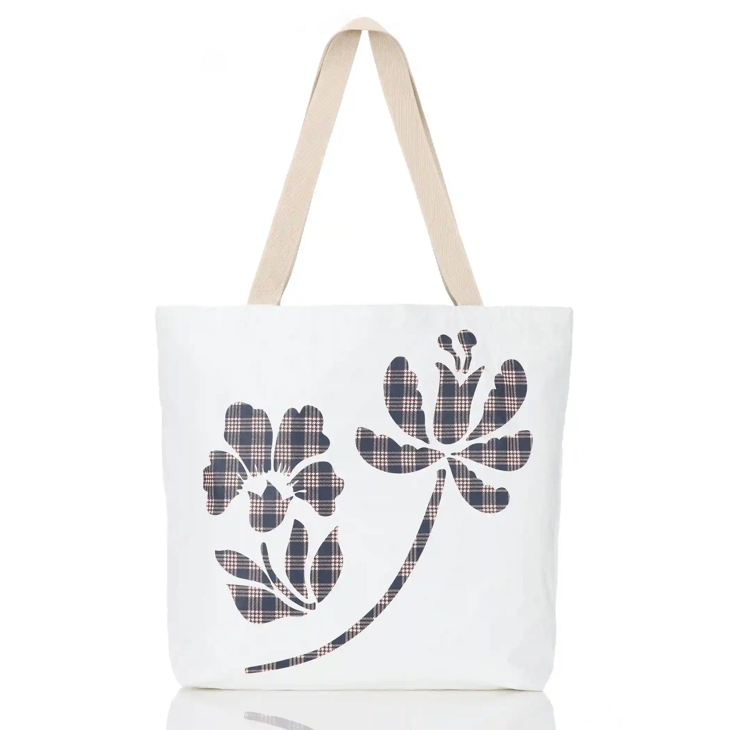 Palaka Fleur Reversible Tote in Neptune