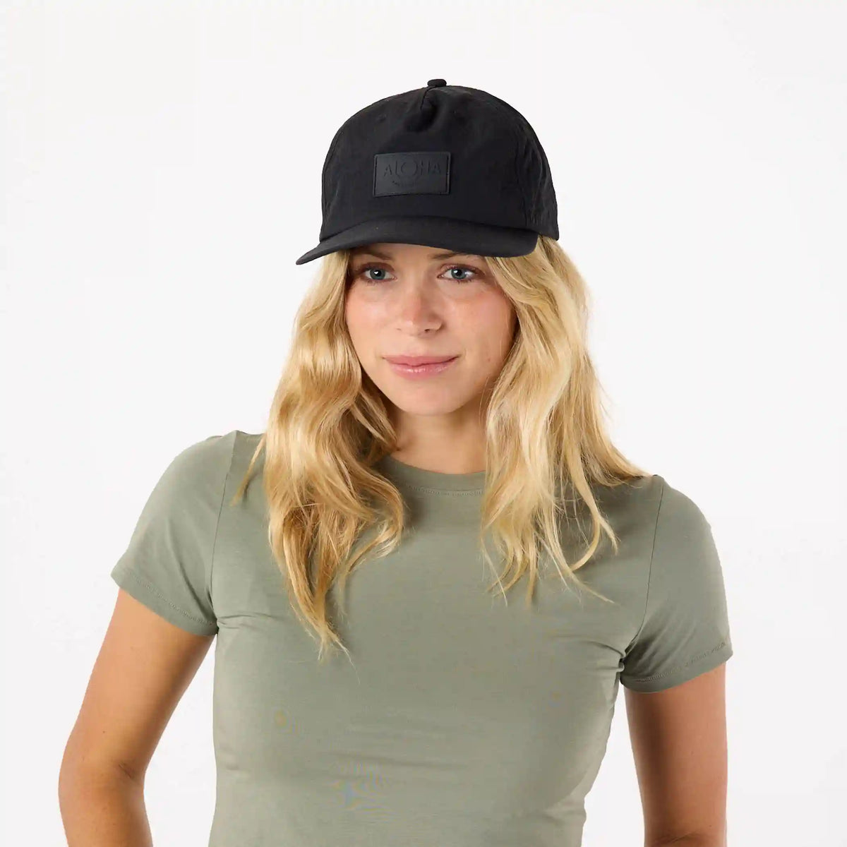 ALOHA 5 Panel Hat in Black