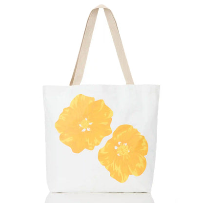 Pua Ilima Reversible Tote in Golden