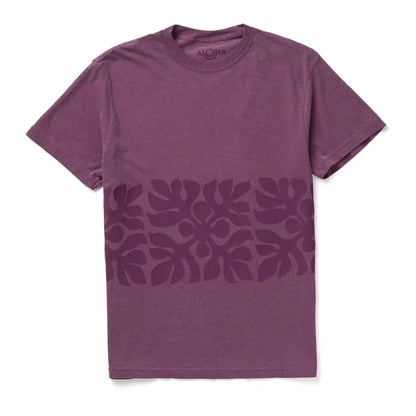Applique Short Sleeve in Plum