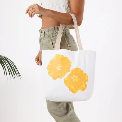 Pua Ilima Reversible Tote in Golden