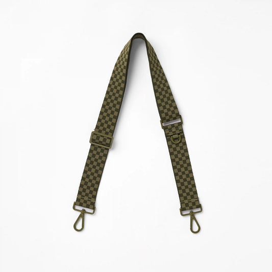 Petite Check Strap in Olive