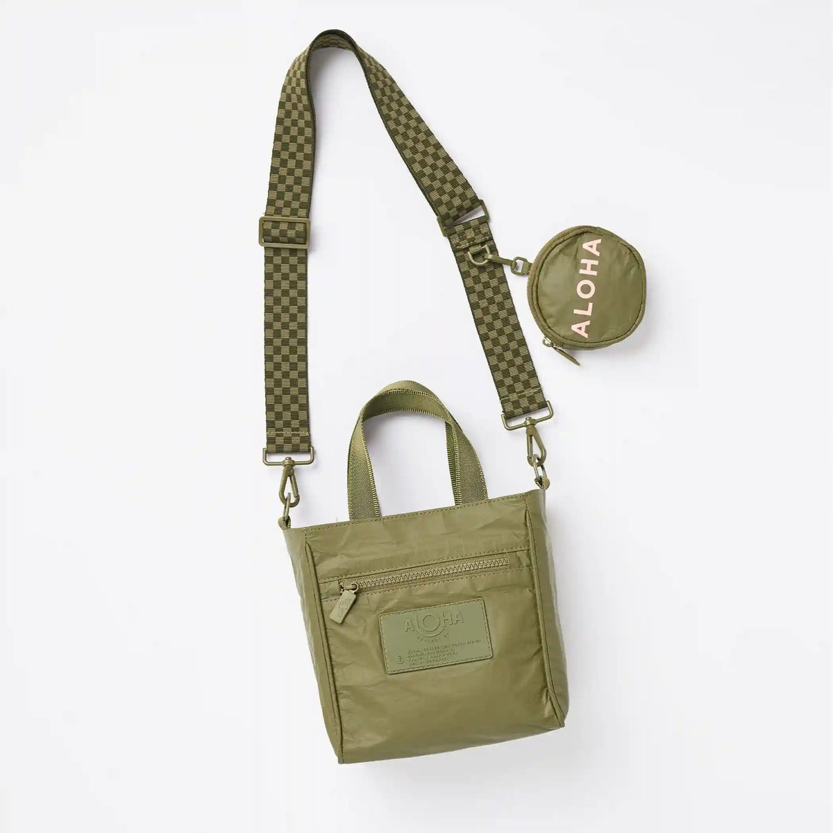 Petite Check Strap in Olive