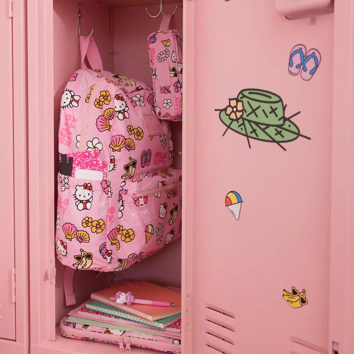 Hawaii Kawaii Icons Keep it Light Backpack in Black