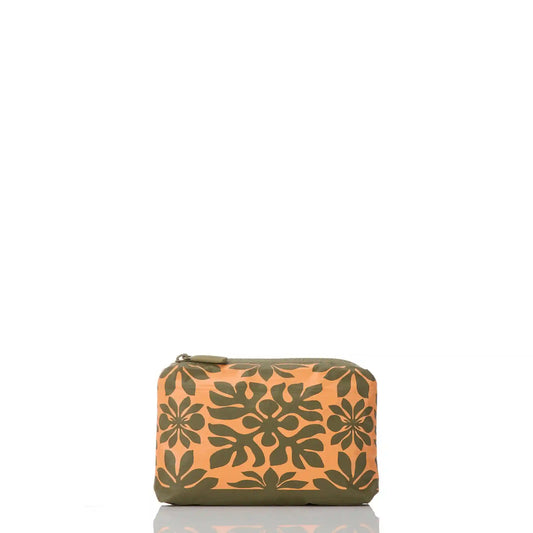 Kaʻulu Mini Pouch in Papaya on Olive