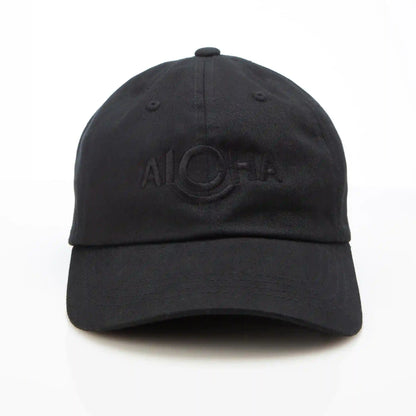 ALOHA Logo Dad Hat in Black