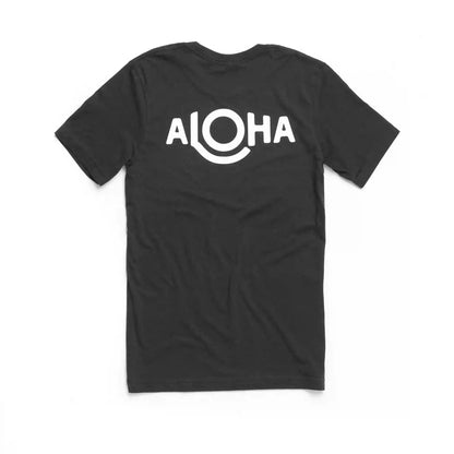 ALOHA Logo Tee in Vintage Black