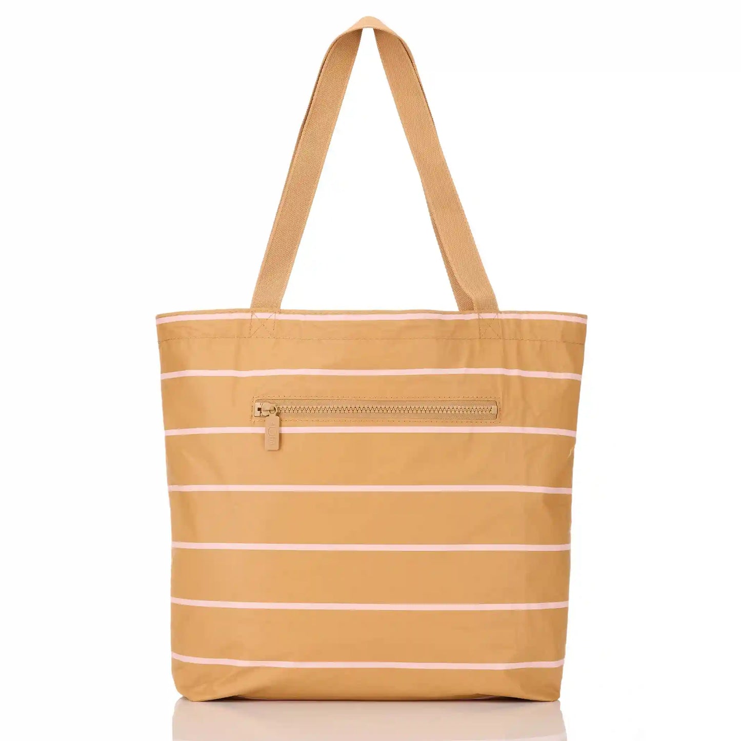 Swoosh Reversible Tote in Hey Girl on Tan