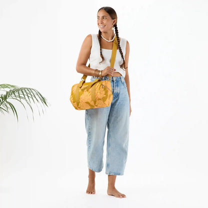 Uluwehi Keep It Light Stubby Duffle in Honey on Hot Mustard