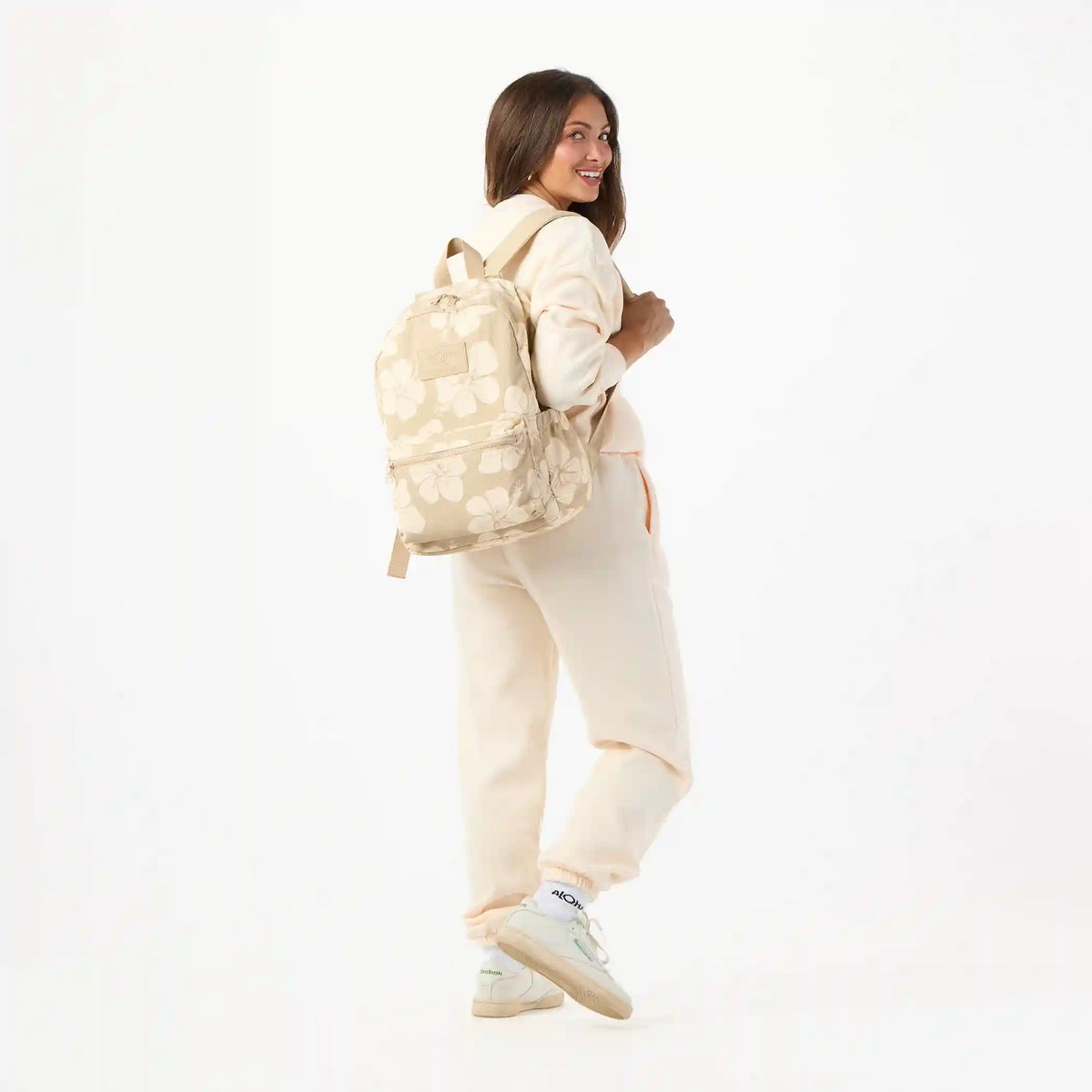 Hana Hou Keep It Light Backpack  in Creme on Dune