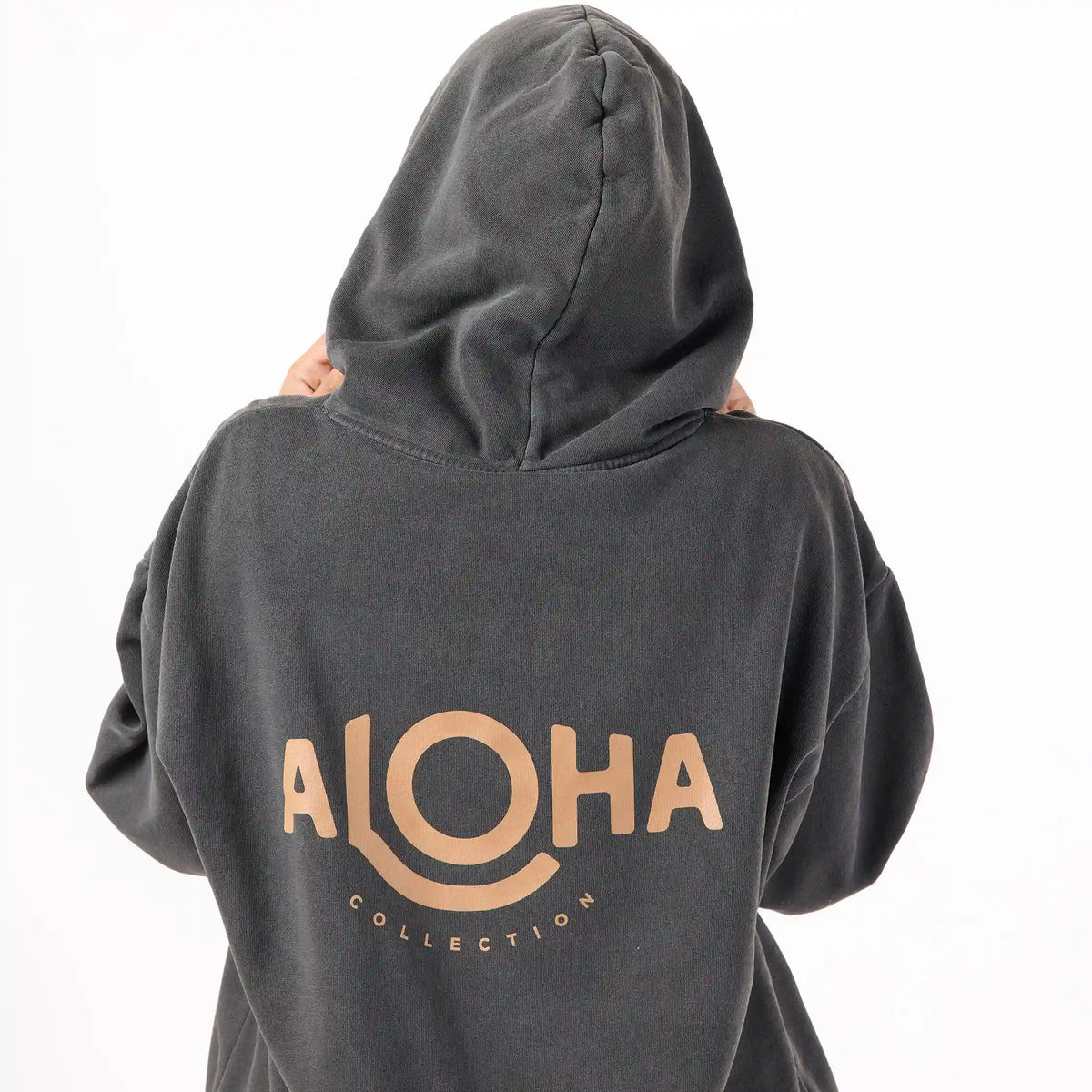 ALOHA Hoodie | Original ALOHA - Toffee on Black / SM