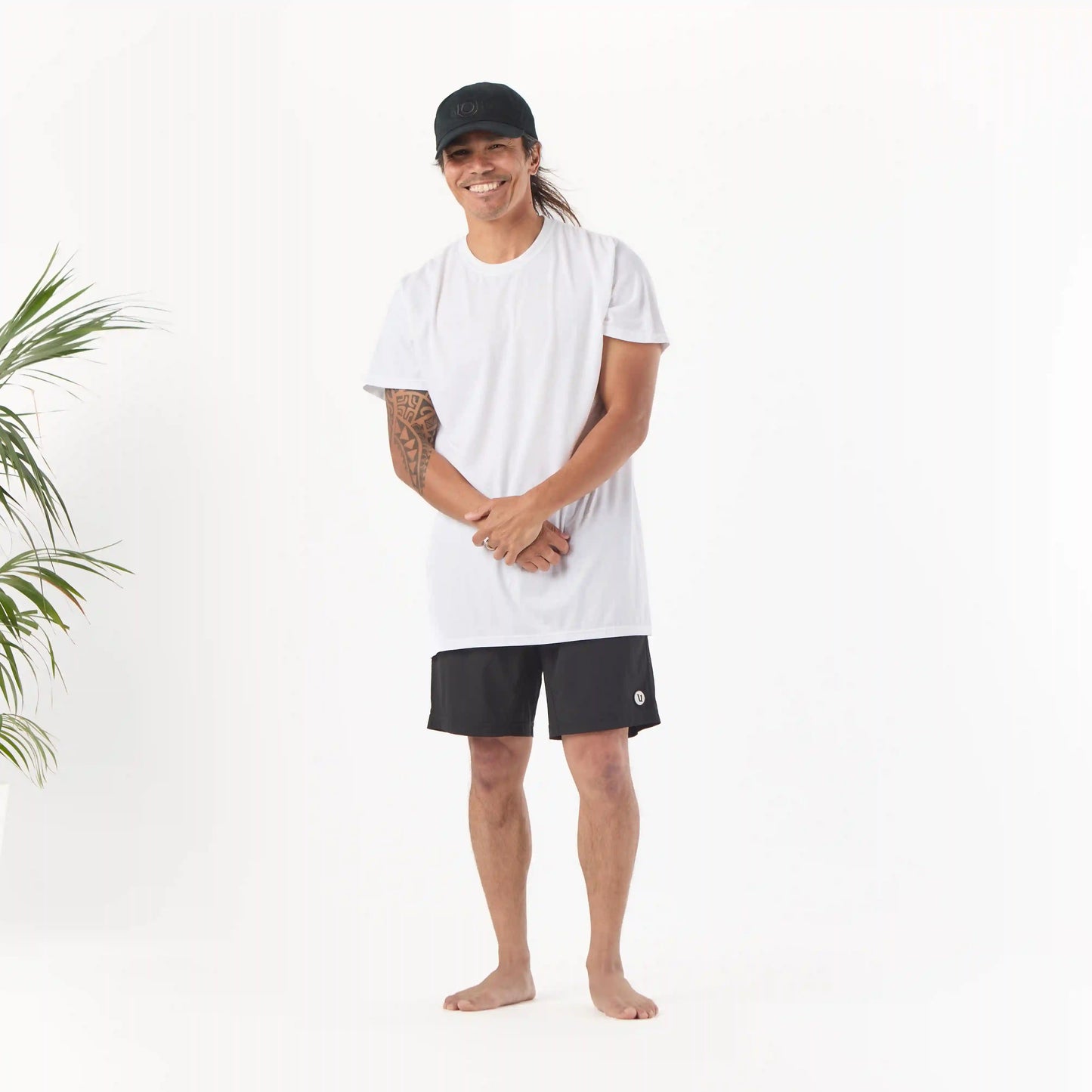 ALOHA Logo Dad Hat in Black